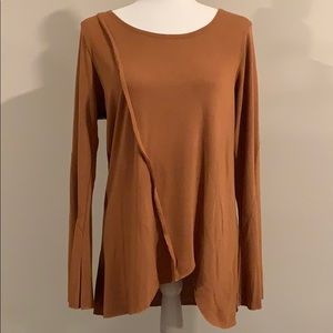 Camel LNA Asymmetrical Hem Sweater